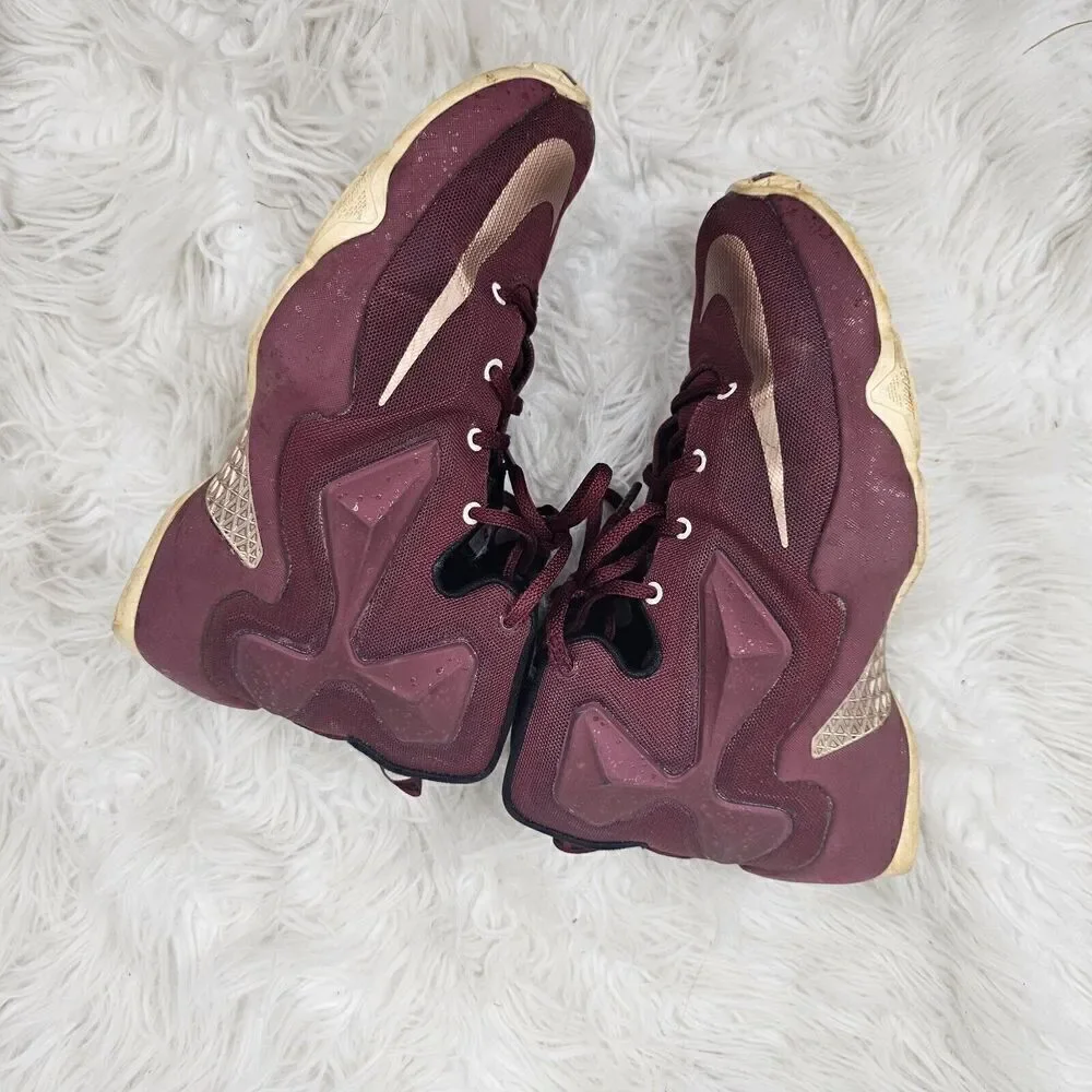 Vintage Nike Lebron 13 XIII Sz 6 Youth 808709-690 Bronze Team Red James